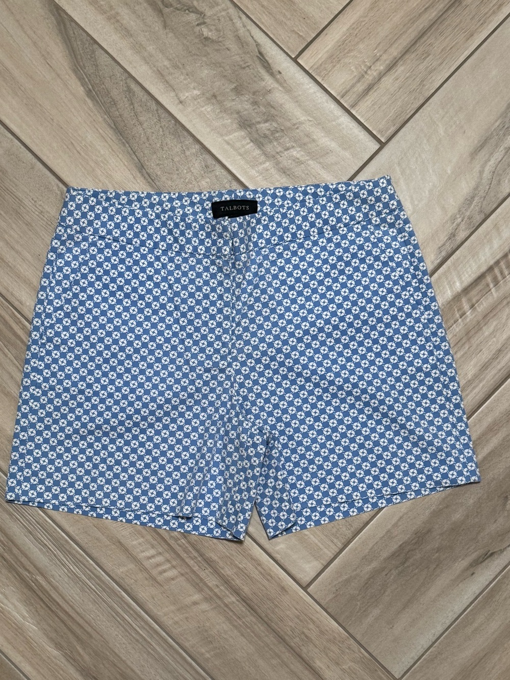Talbots Blue & White Print Shorts